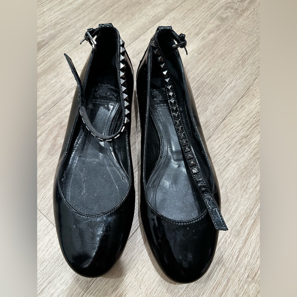 Black patent Burberry Studded ballet flats, 36.5, 6.5